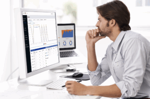 IT admin performing centralized device management with AMIE