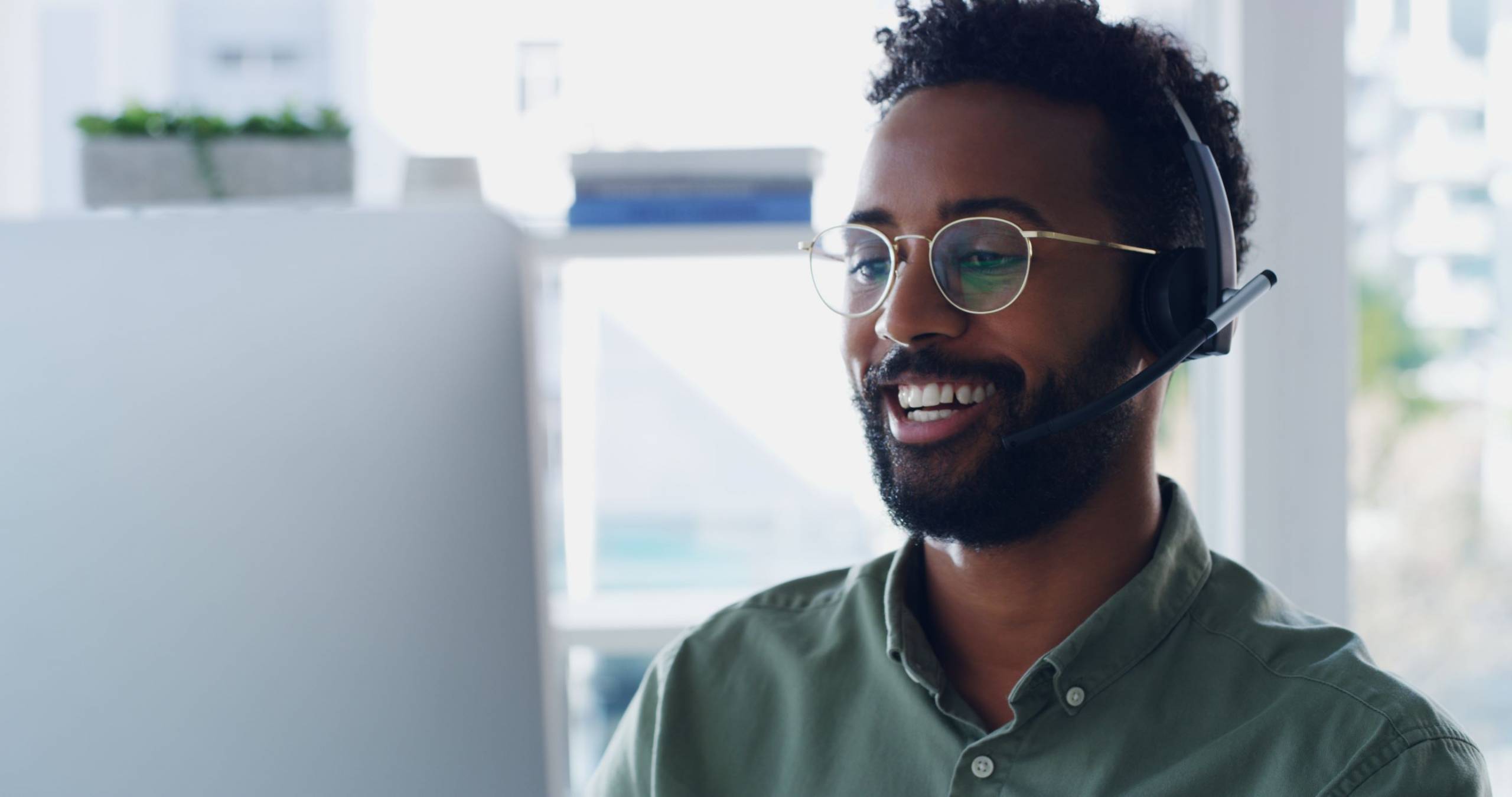 man with headset